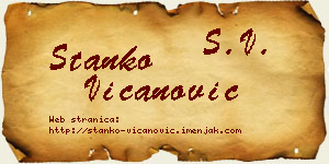 Stanko Vicanović vizit kartica